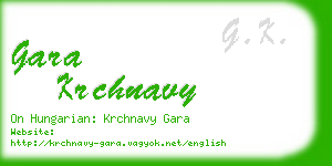 gara krchnavy business card